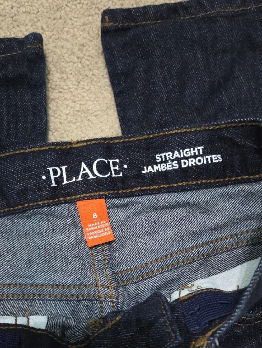 Boys Dark Blue Straight Jeans